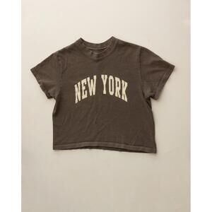 Brandy Melville New York Brown Baby Tee Size Small